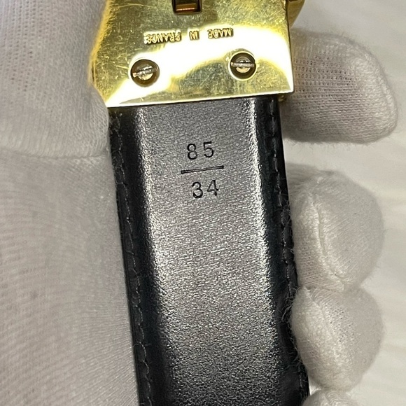 LOUIS VUITTON epi leather belt in black - Picture 9 of 11